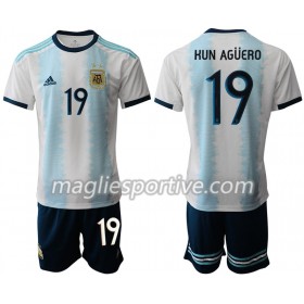 Completo Calcio Argentina Sergio Agüero 19 Bambino Divisa Prima Copa América 2019